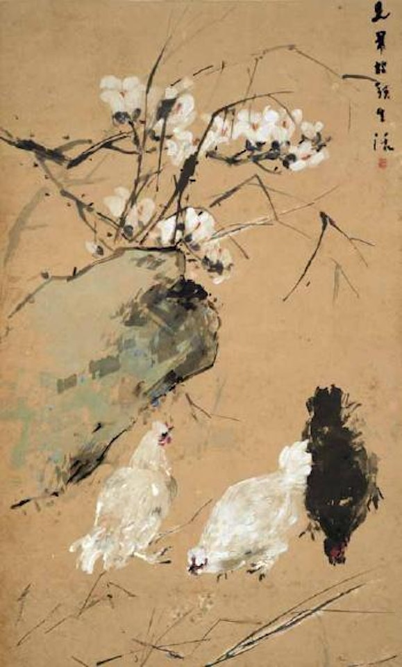 Magnolia Blossom and Chicken Prosperity by Chen Wen Hsi