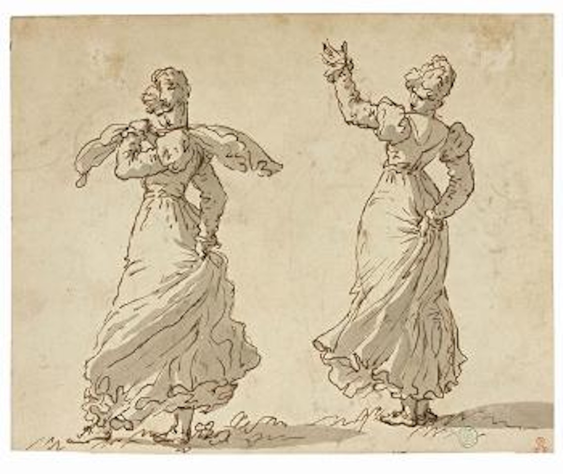 Due danzatrici di flamenco. Momento teatrale by Giovanni Battista Tiepolo