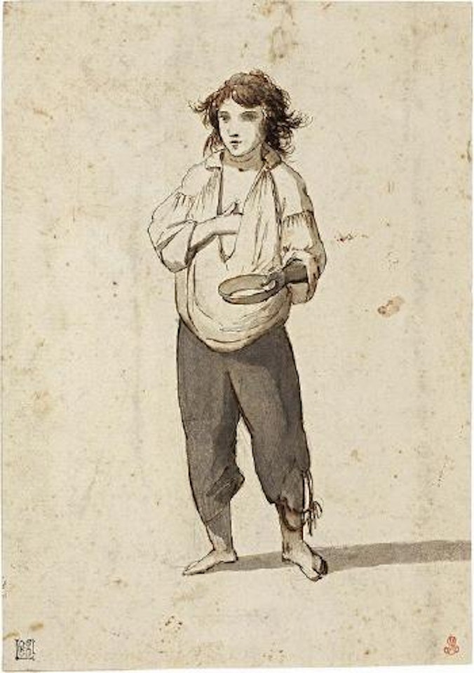 Monello mendicante. Volto di donna by Jean-Baptiste Greuze