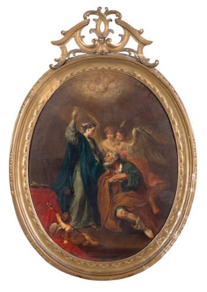 La Vergine Maria spiega a San Giuseppe l'apparizione dell'angelo by Ubaldo Gandolfi