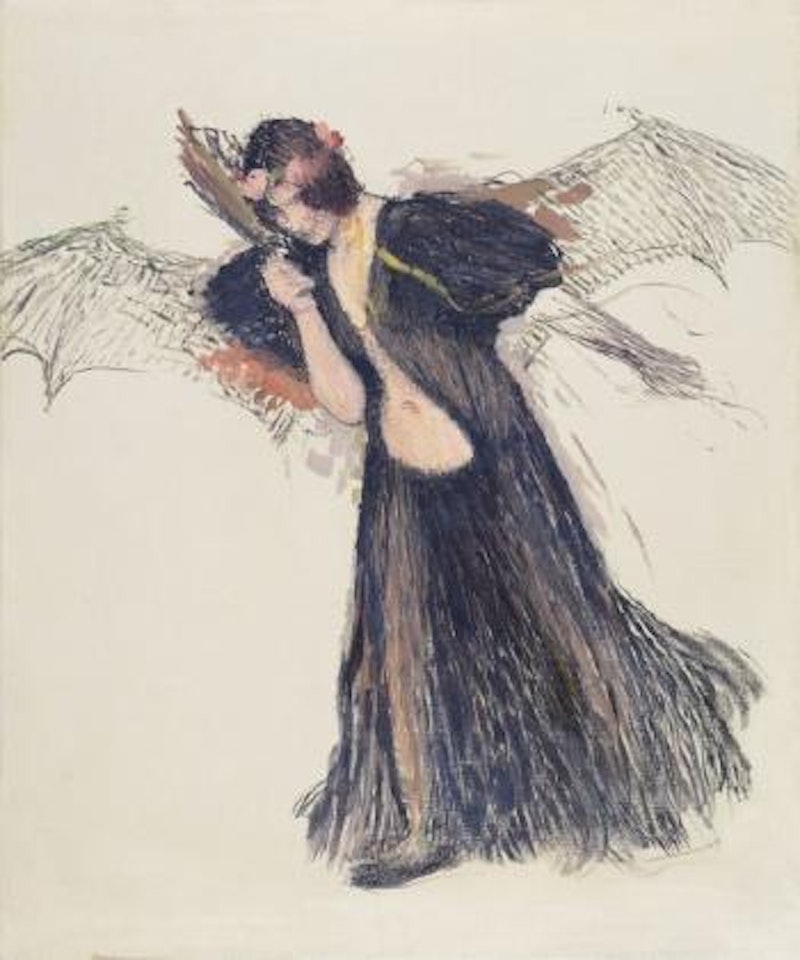 Figure allégorique féminine ailée, étude pour le tableau vers l’abîme by Henri Jean Guillaume Martin