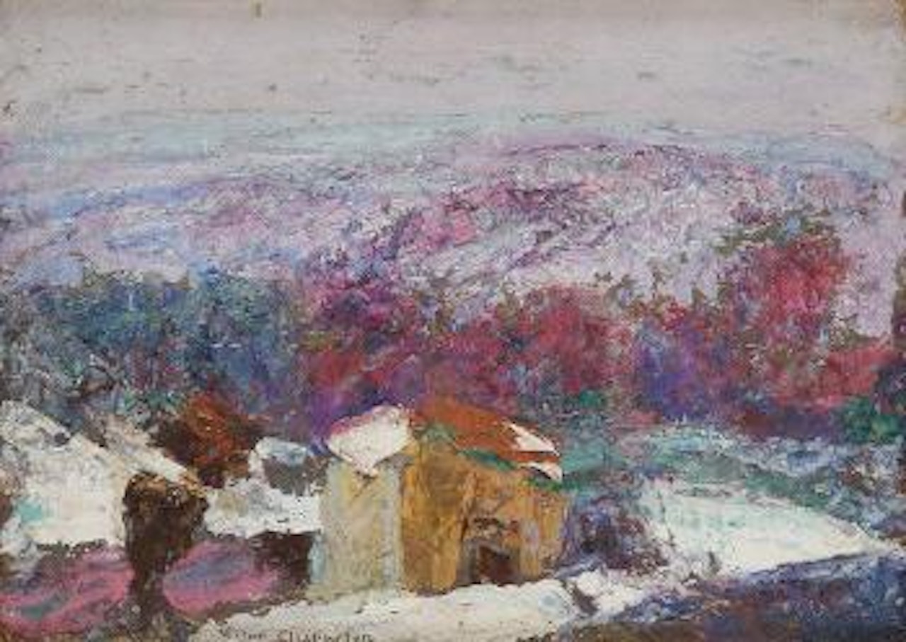Paysage d'Auvergne, l'hiver by Victor Charreton