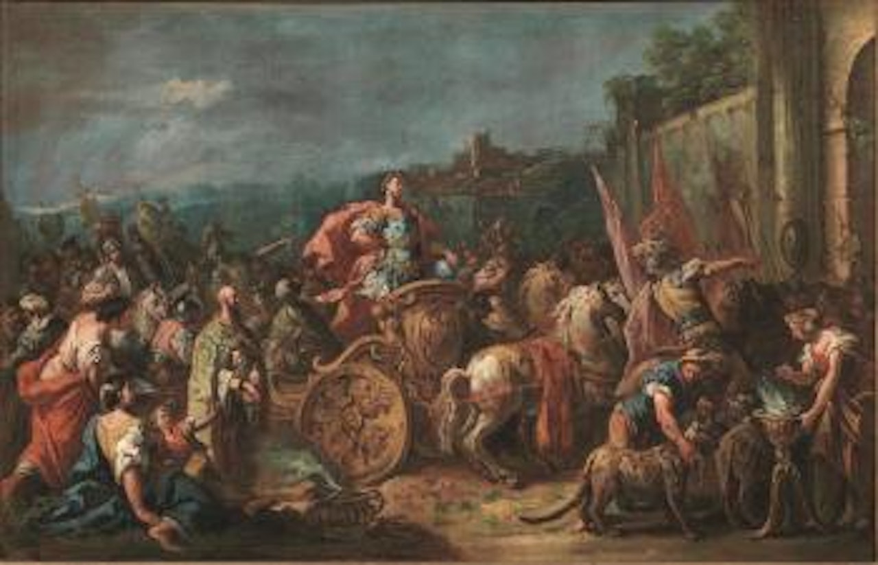 Il trionfo di Alessandro Magno. Il ratto delle Sabine by Gaspare Diziani