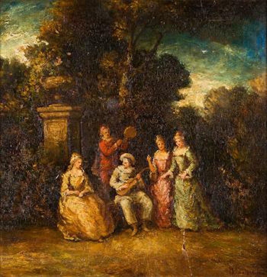 Concertino nell’antica villa by Adolphe Monticelli