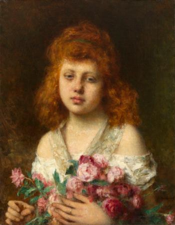 Portrait of a Red-Haired Girl by Alexei Harlamoff