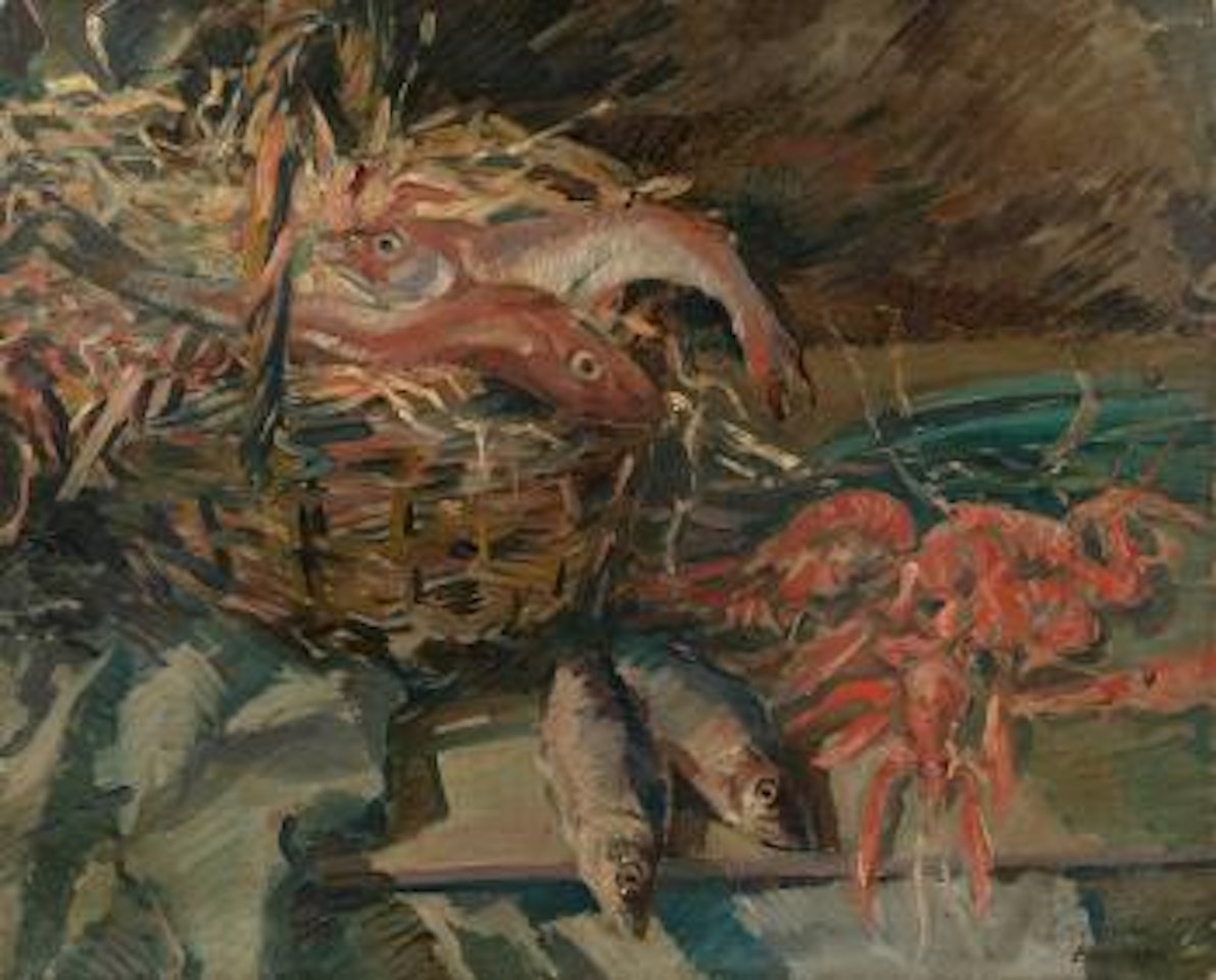 Still Life With Fish by Konstantin Alekseevich Korovin