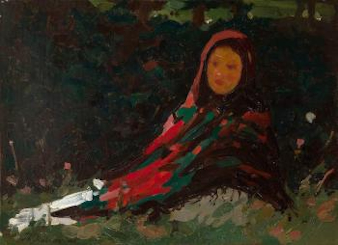 Girl in a Bright Headscarf by Filip Malyavin