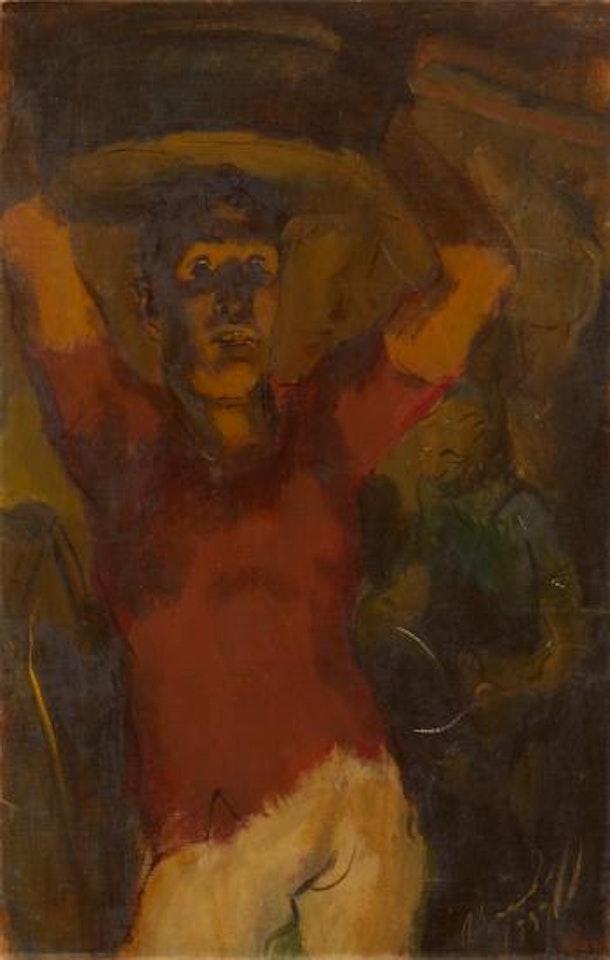 Man Carrying a Basket by Alexander Evgenievich Yakovlev