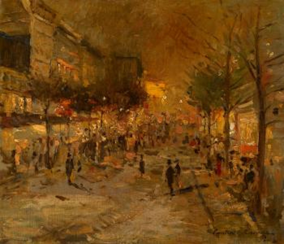 Paris at Night by Konstantin Alekseevich Korovin