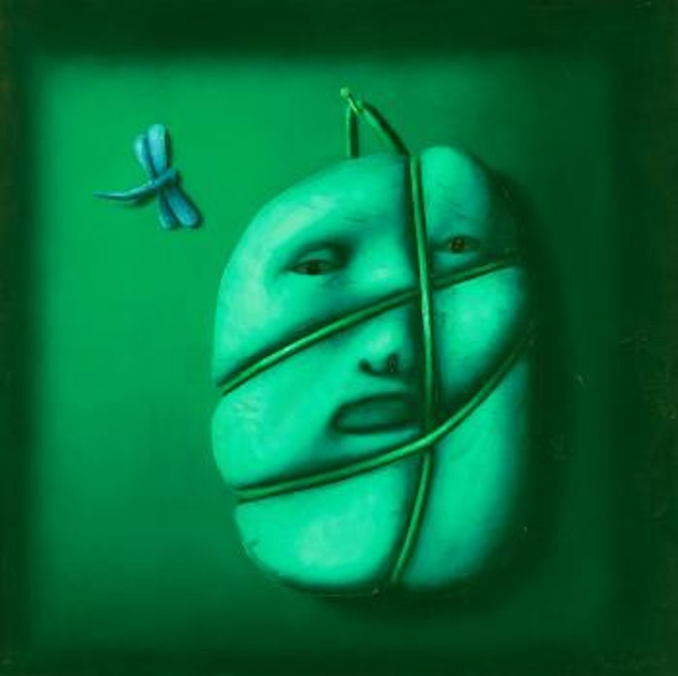 Hanging Face and Dragon Fly by Oleg Tselkov