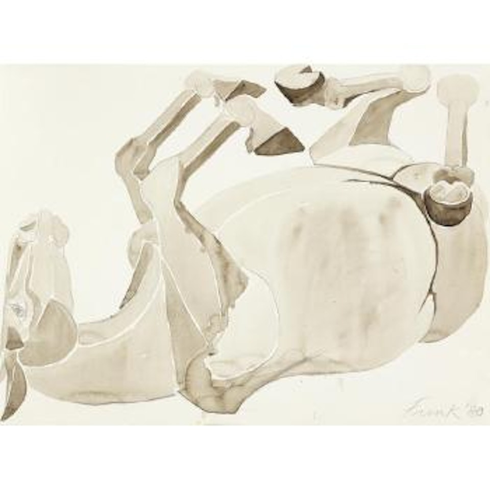 Rolling over horse by Elisabeth Frink
