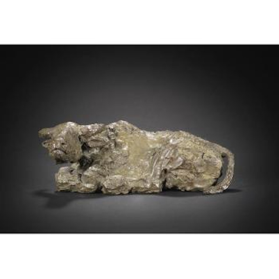 Lying Down Water Buffalo Maquette by Elisabeth Frink