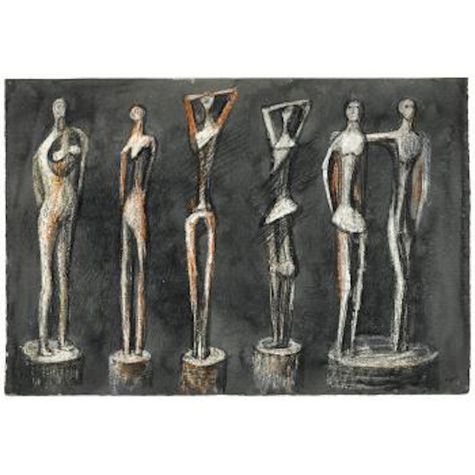 Six Standing Figures by Henry Moore
