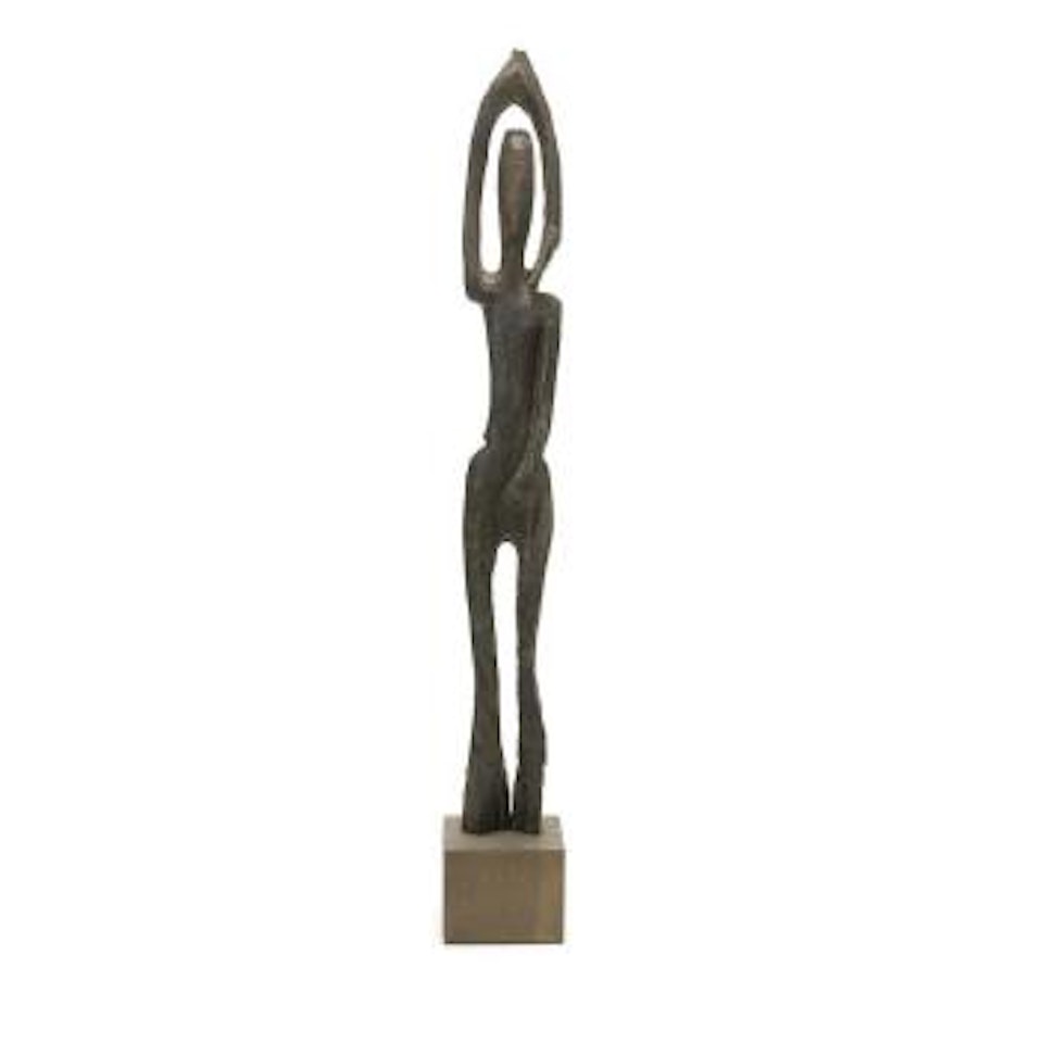Figure with raised arm by Ben Enwonwu
