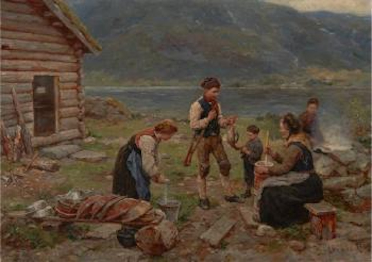 En heldig andejakt by Jahn Ekenaes