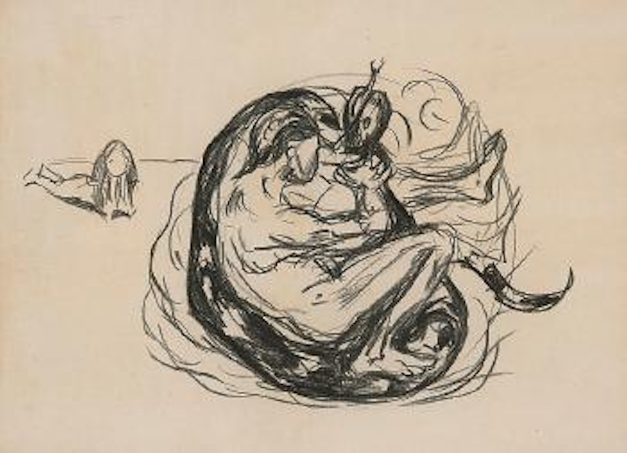 Slangen drepes by Edvard Munch
