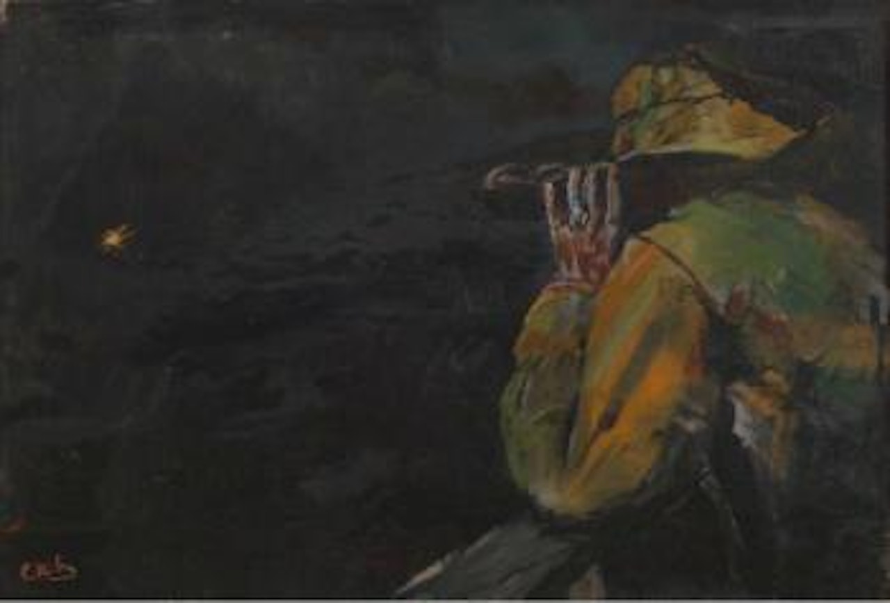 Sjømann ser etter fyrtårn by Christian Krohg