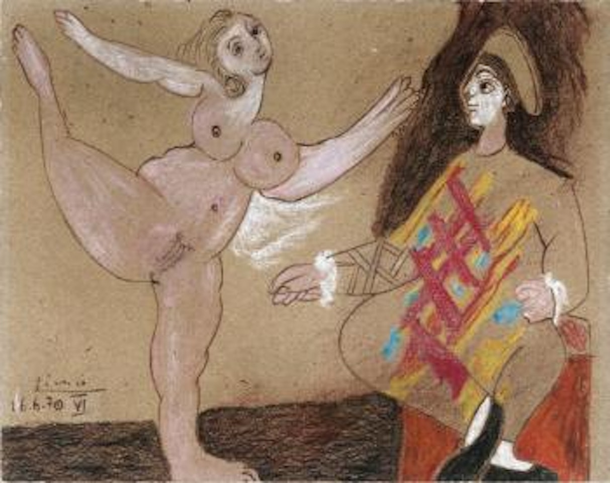 Nu Dansant Et Arlequin by Pablo Picasso