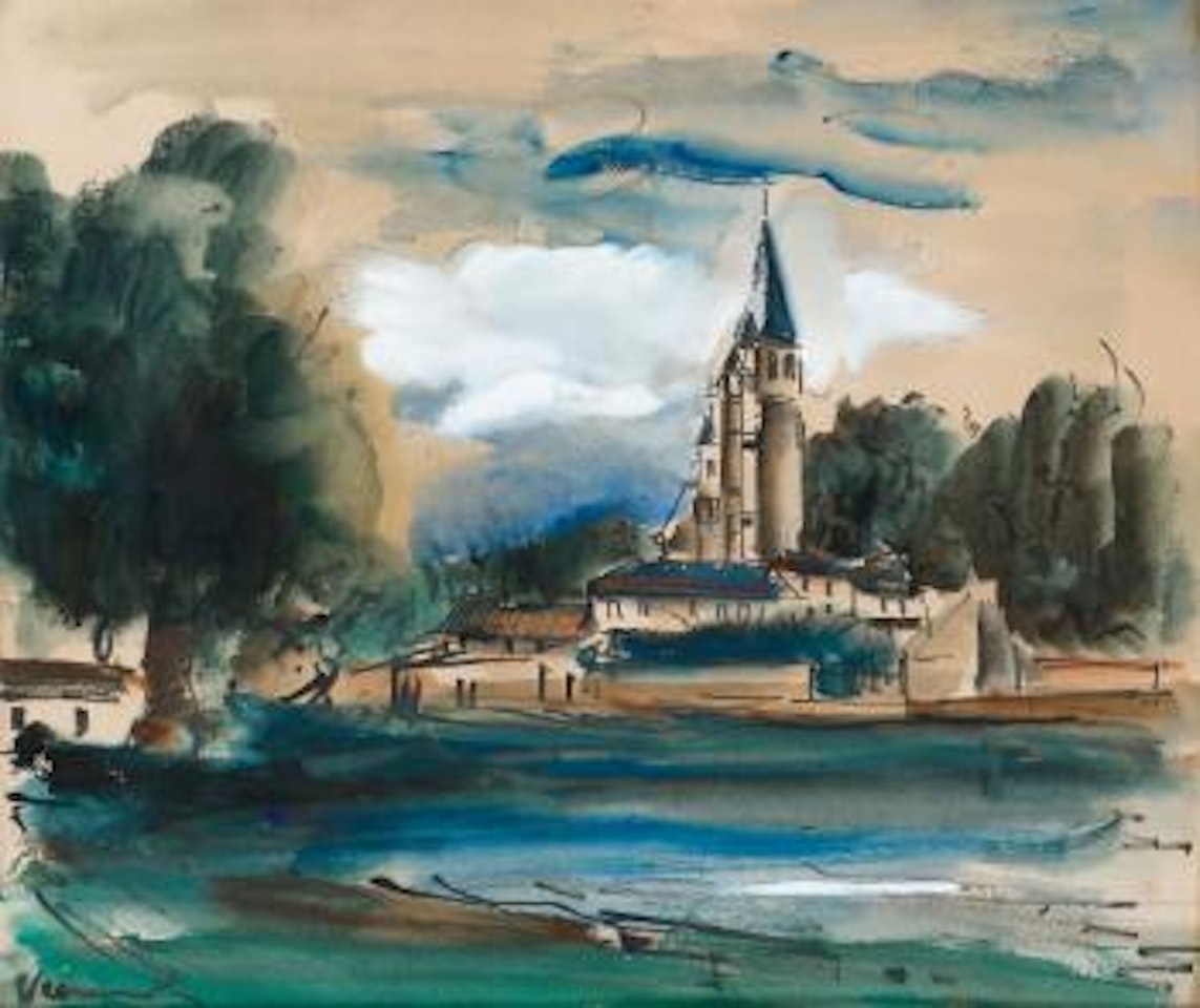 L'église by Maurice de Vlaminck