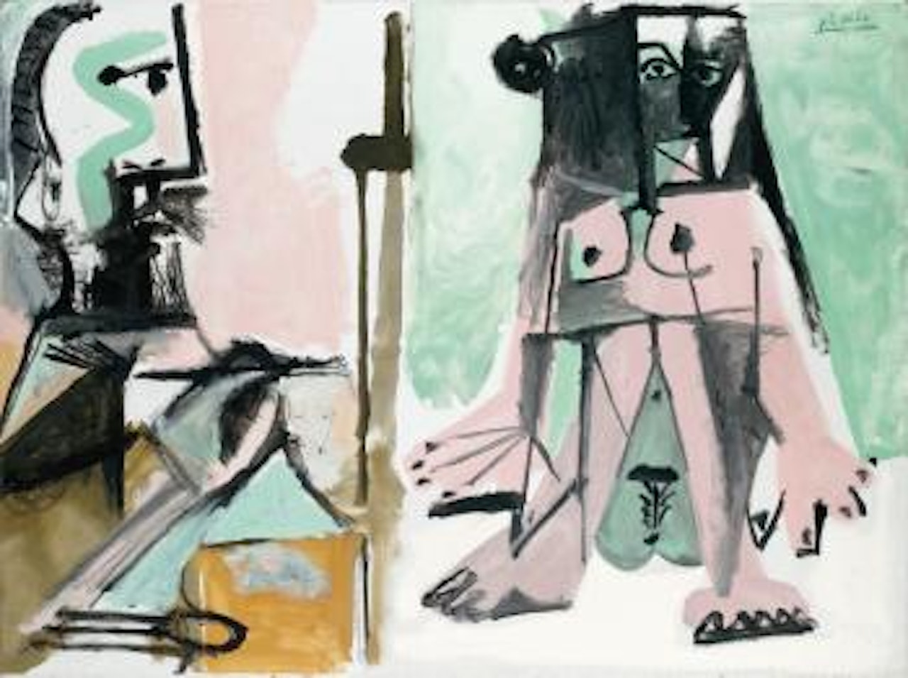 Le peintre et son modèle by Pablo Picasso