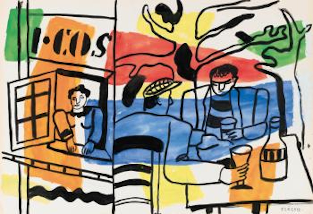 Étude : Le Café by Fernand Leger