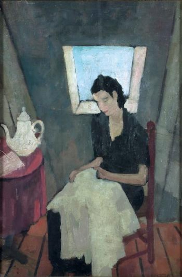 Cucitrice nella soffitta by Felice Casorati