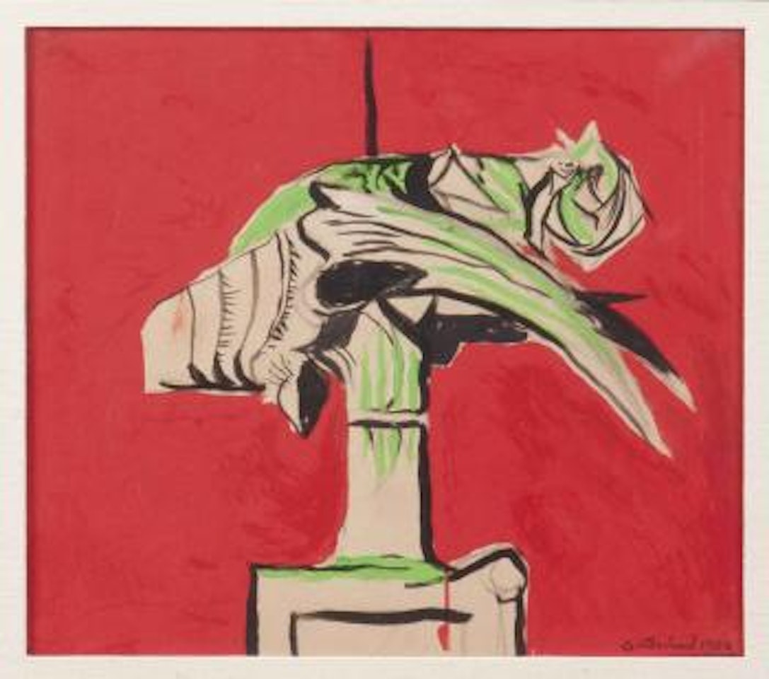 Head with Red Background by Graham Sutherland