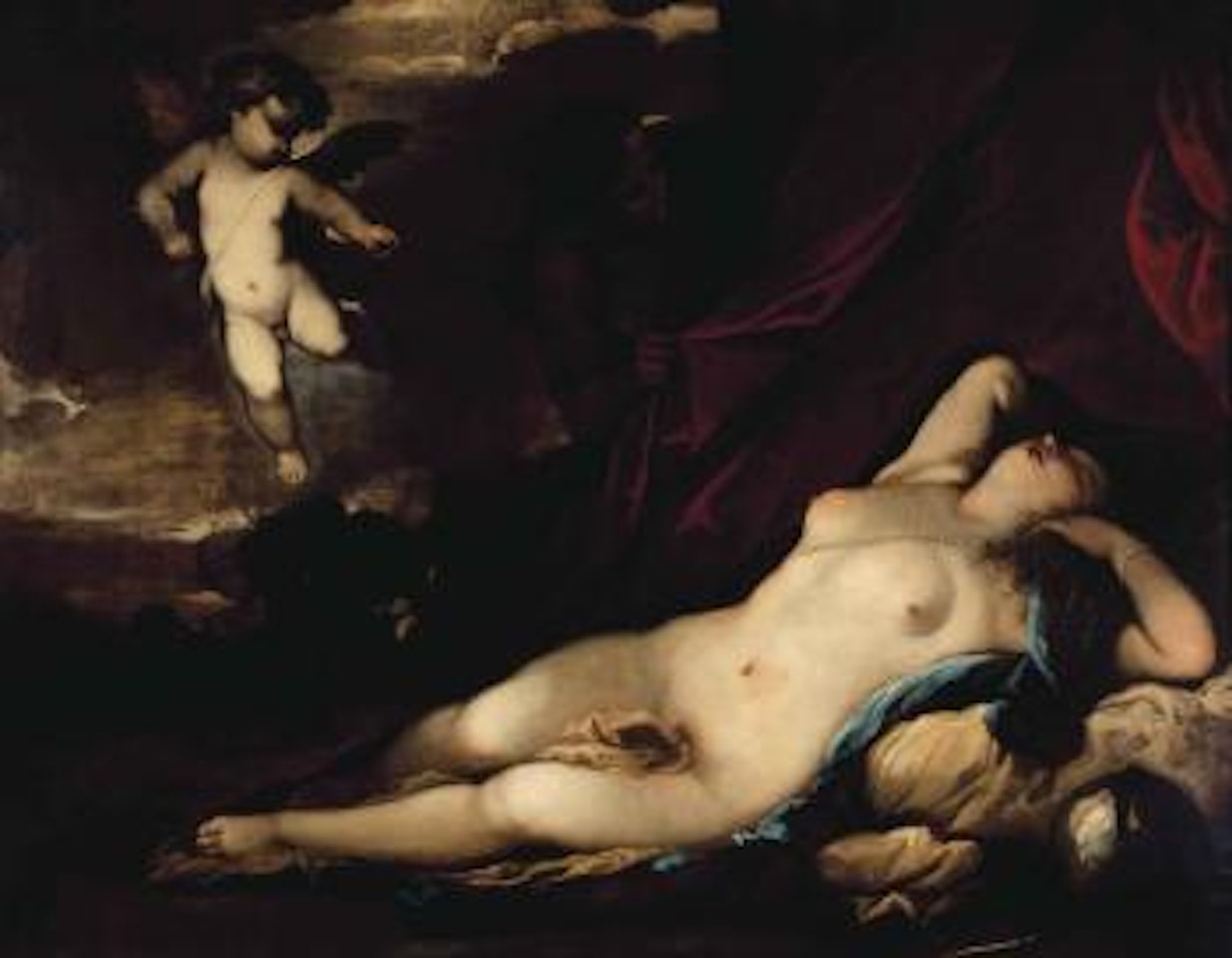 Jupiter and Antiope by Circle of Luca Giordano