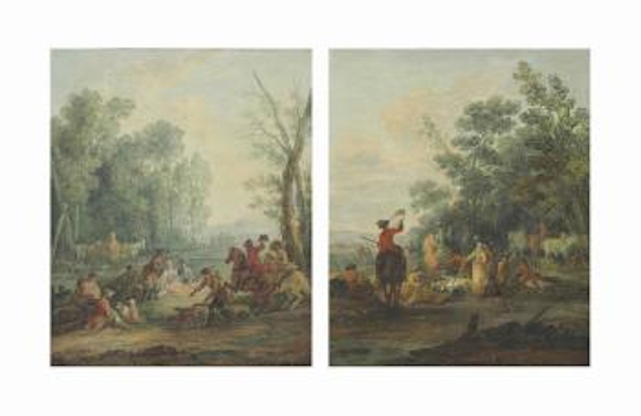 Before the hunt; and After the hunt by Francesco Giuseppe Casanova