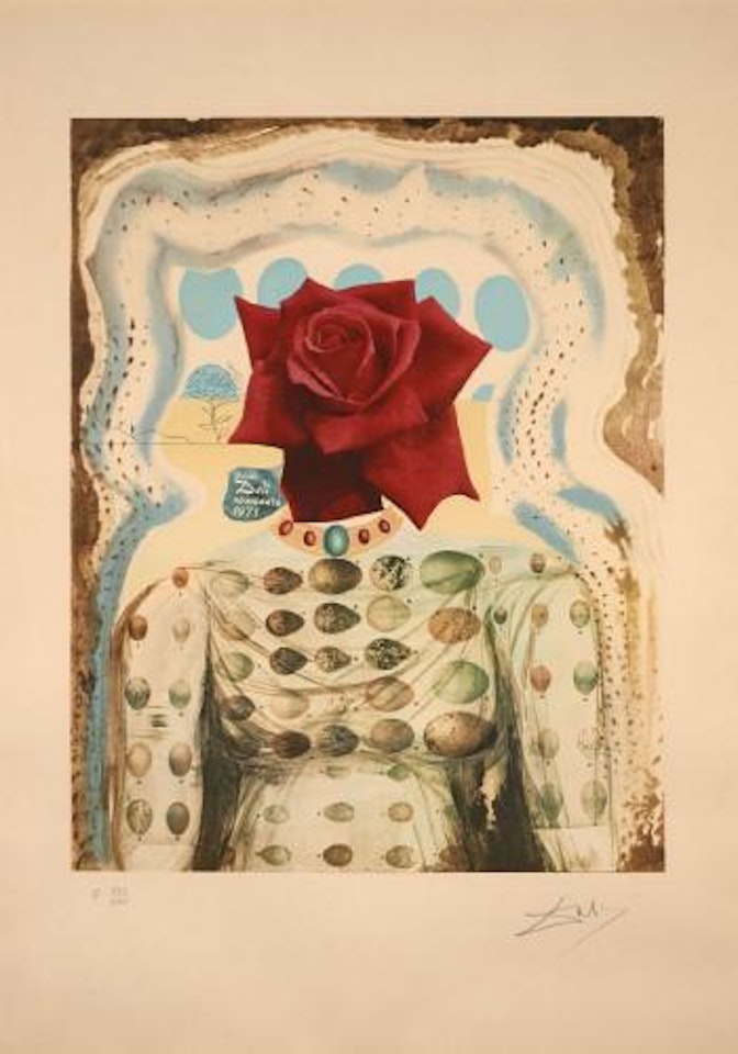 Surrealistic flower girl by Salvador Dali