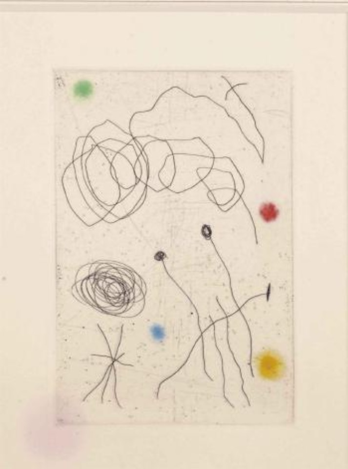 La Chouette et l'Escargot, Carte de Voeux (Dupin 388) by Joan Miró
