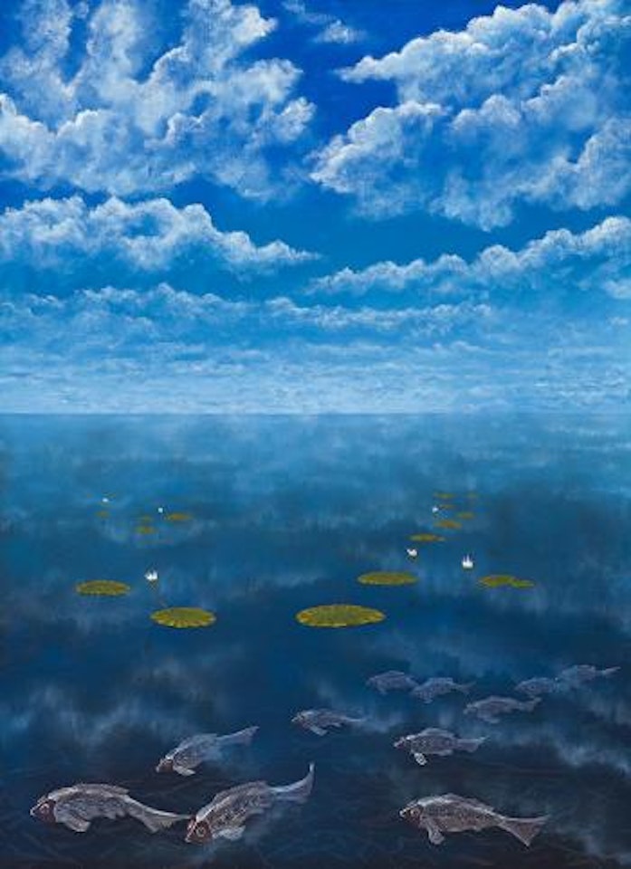 Guyi ga ginimbirri (fish and clouds) by Lin Onus