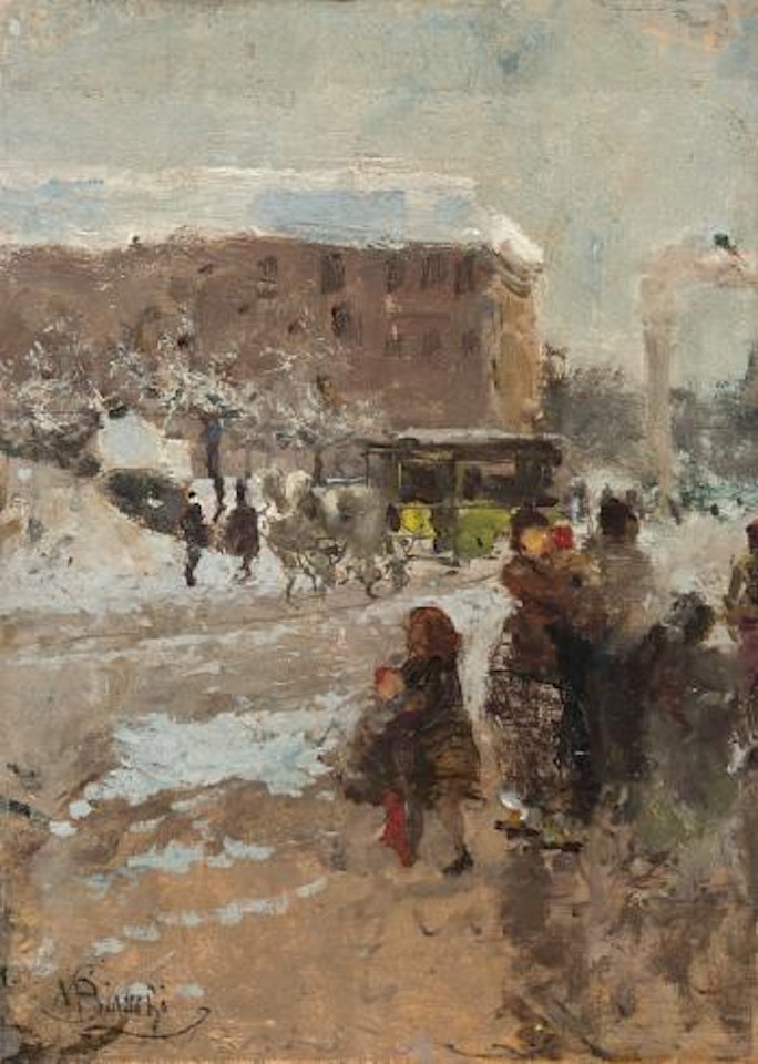 Il Carrobbio sotto la neve by Mose Bianchi