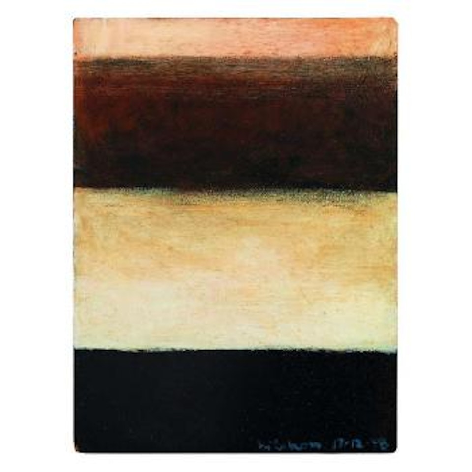 Black, White and Orange Landscape by Colin Mccahon