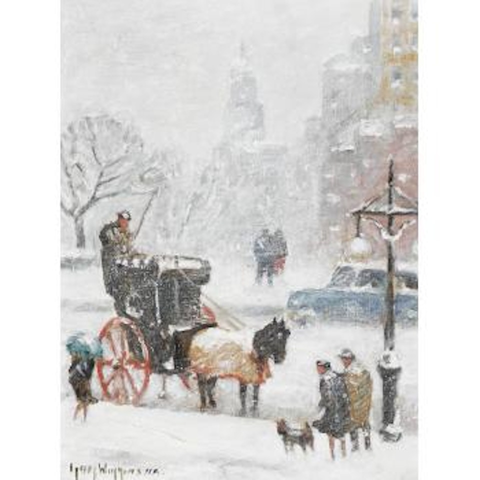Along 59th Street in Winter by Guy Carleton Wiggins