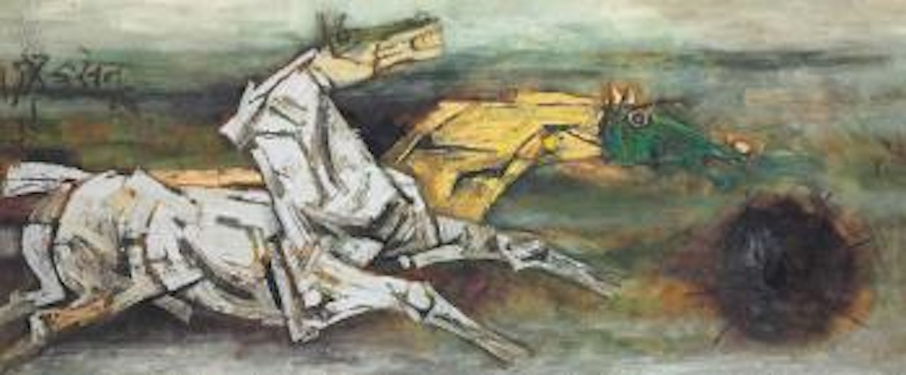 Untitled (Horses) by M.F. Husain