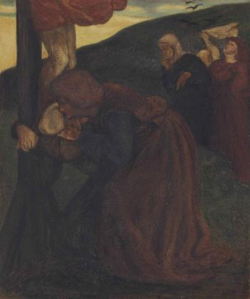 St John comforting the Virgin at the foot of the cross (After the Ninth Hour) by Dante Gabriel Rossetti