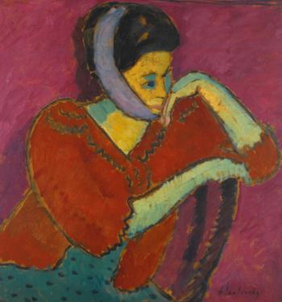 Frau Mit Kopfbinde (Woman With Head-bandage) by Alexej von Jawlensky