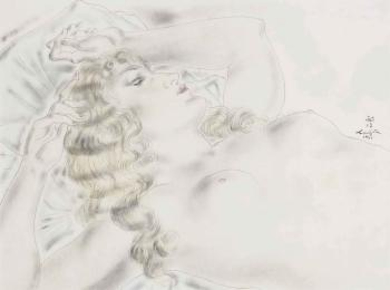 Madeleine sleeping by Leonard Tsuguharu Foujita