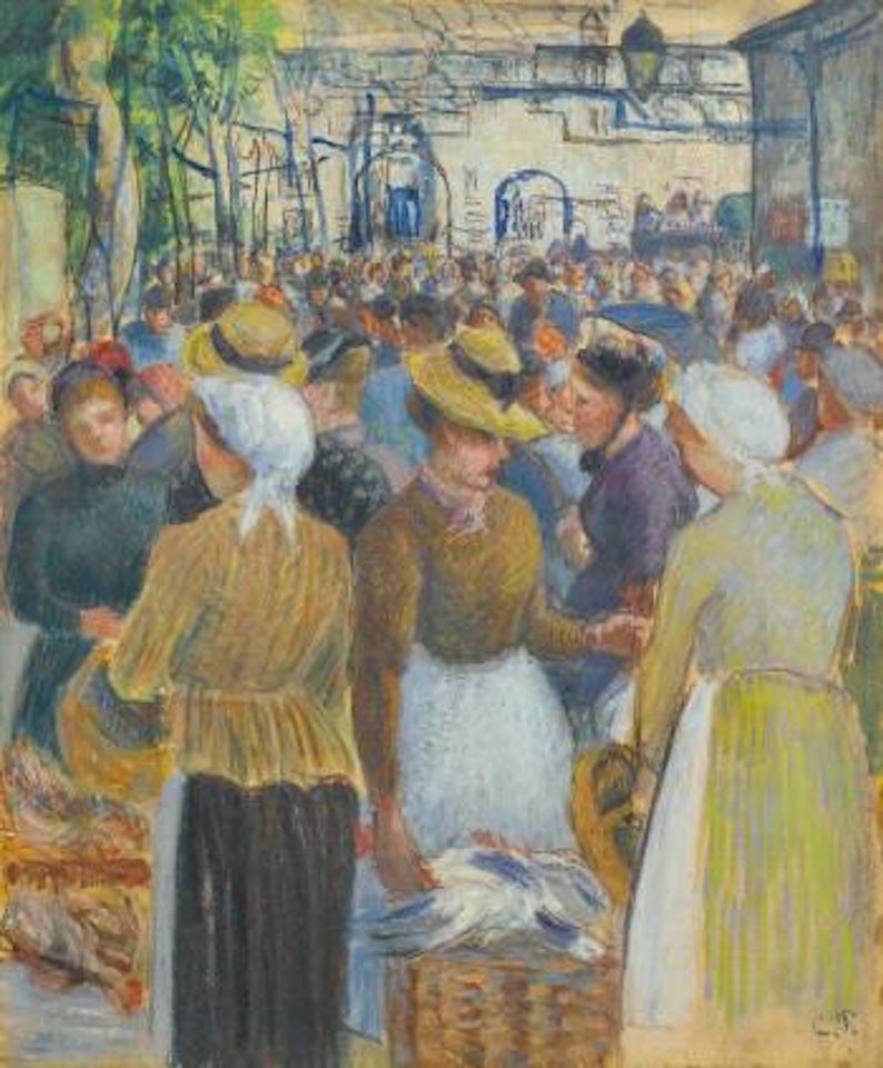 Marché À La Volaille À Gisors by Camille Pissarro