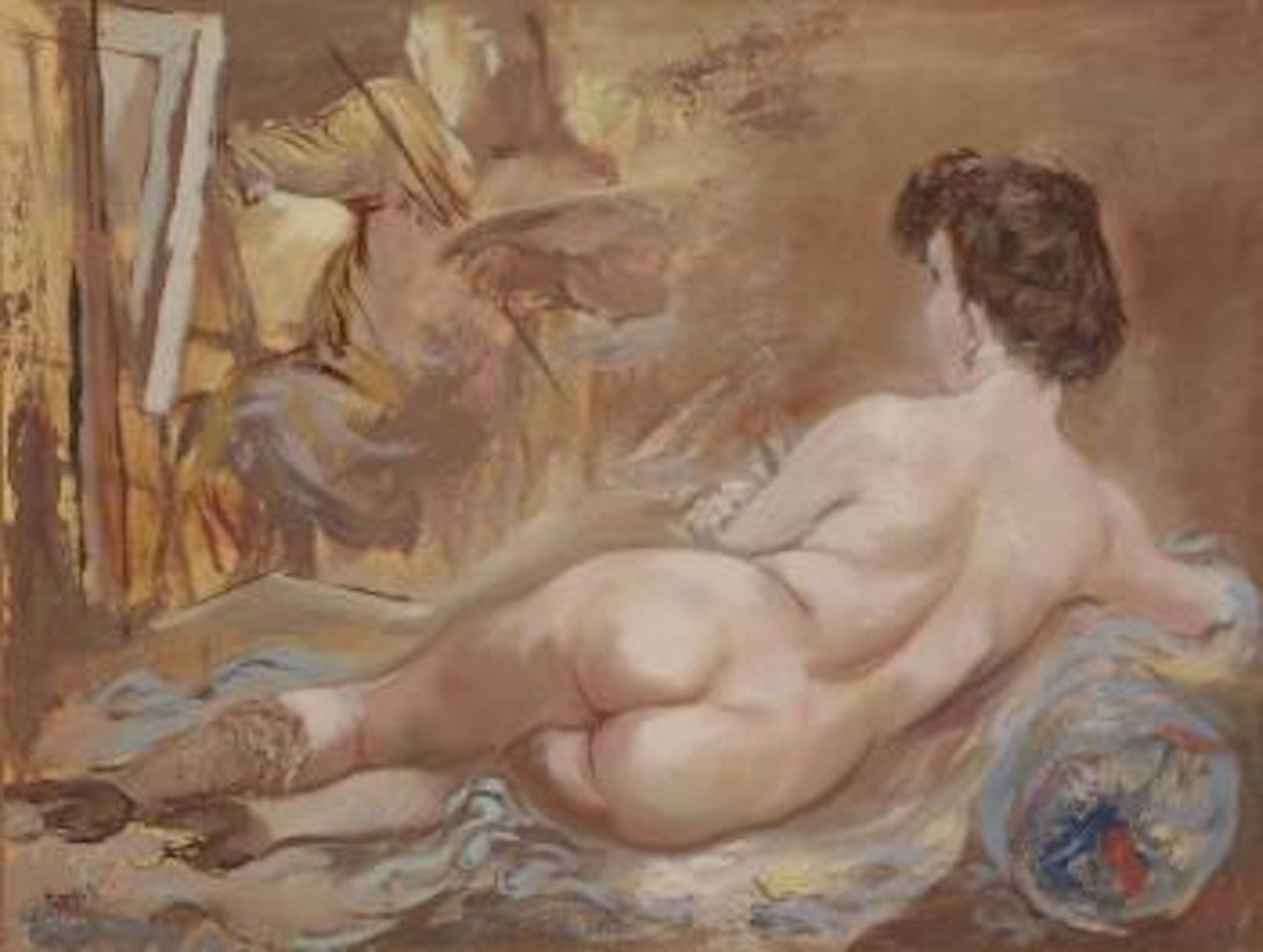 The painter and his wife posing by George Grosz