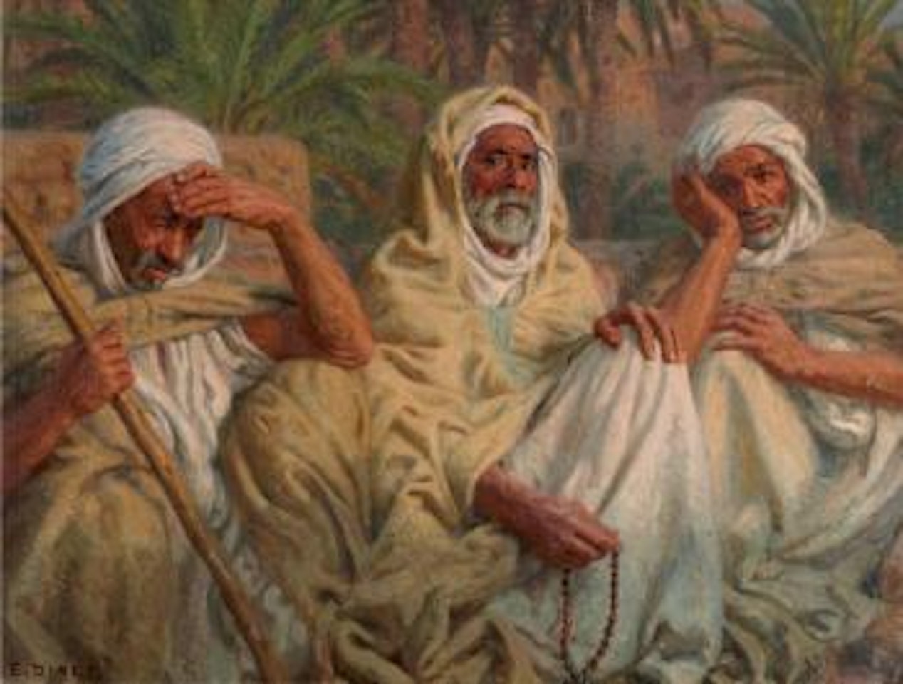 Les trois sages by Etienne Alphonse Dinet