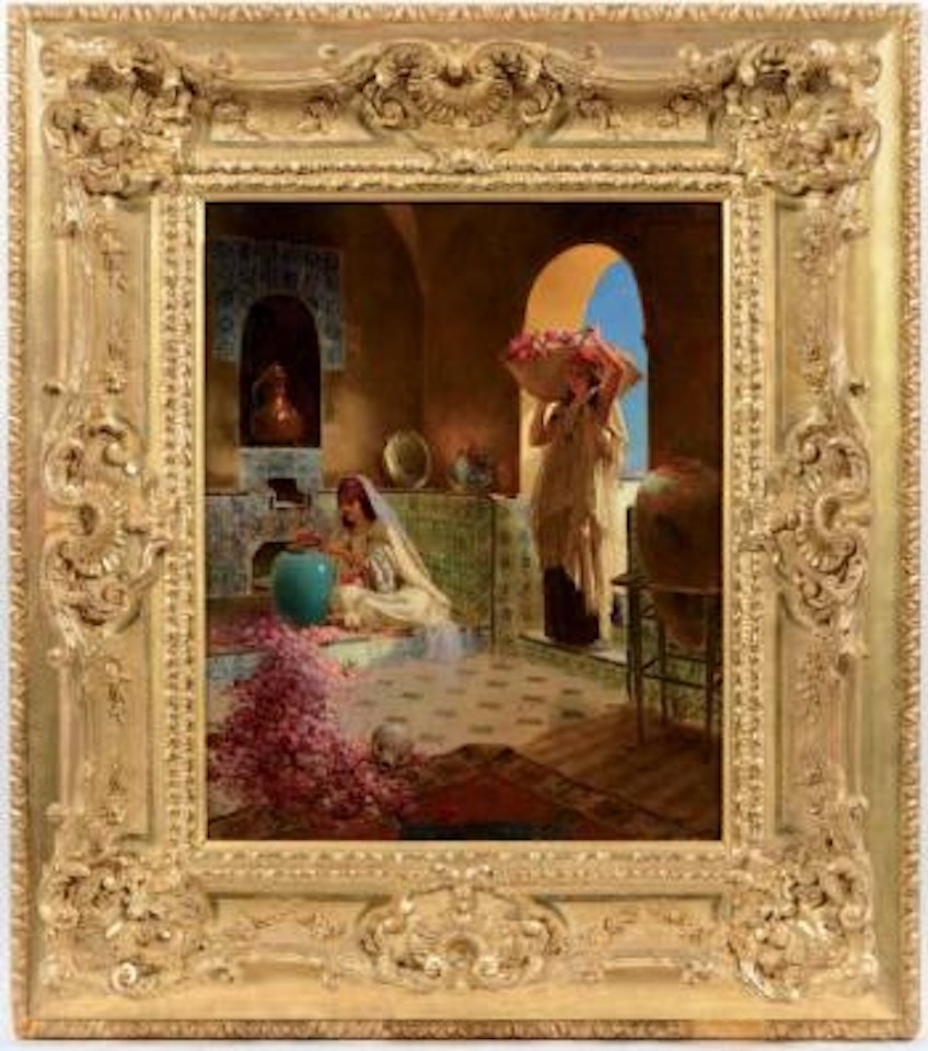 La cueillette des roses by Rudolf Ernst