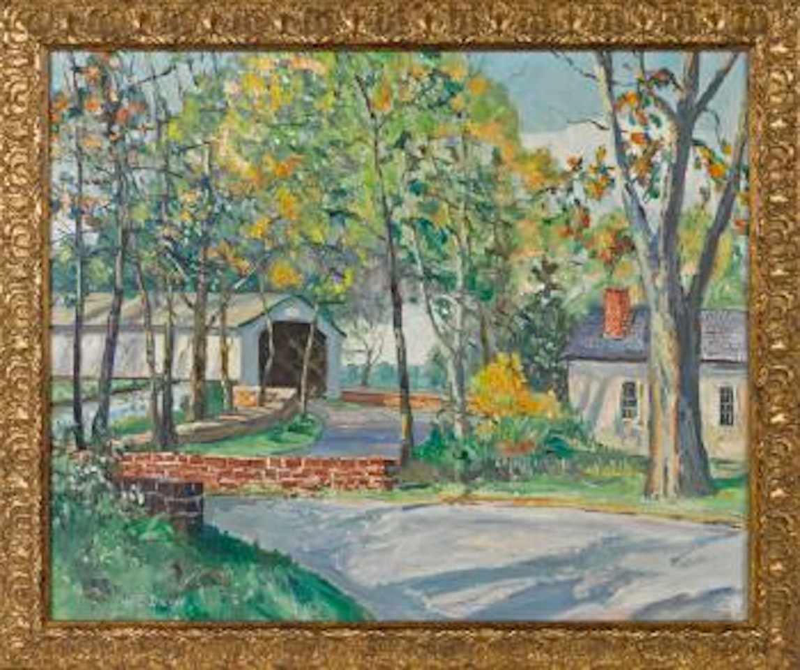 Covered Bridge Knight's Road Montgomery County, Pennsylvania by Walter Emerson Baum
