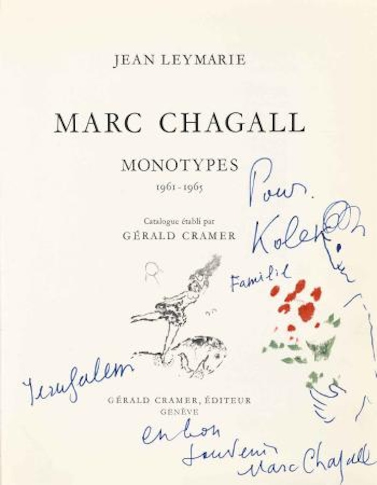 Profil Pour Kollek Familie by Marc Chagall