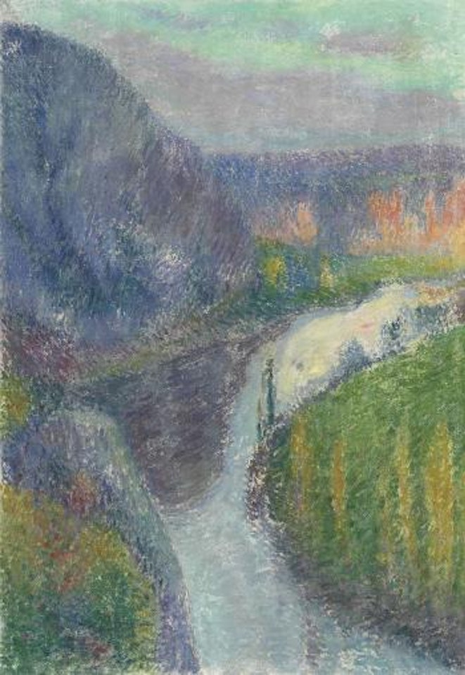 La Vallée Du Lot, Près De Saint-Cirq Lapopie by Henri Jean Guillaume Martin