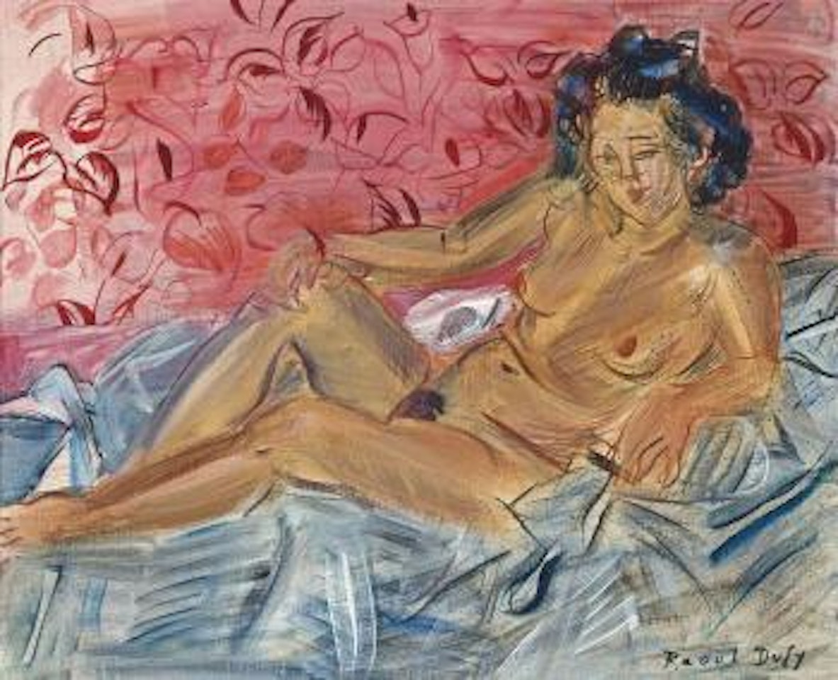 Nu Sur Fond Rose by Raoul Dufy
