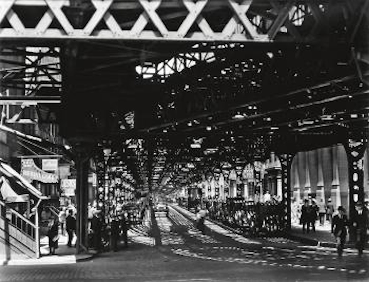 Under the El at the Battery by Berenice Abbott