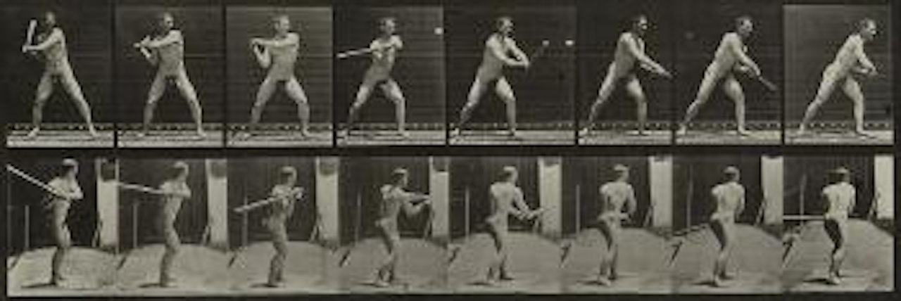 Nude baseball player by Eadweard Muybridge