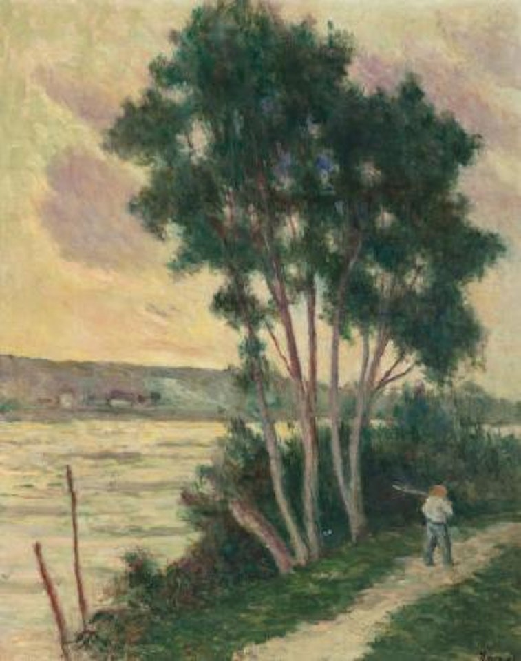 Sandrecourt, le chemin au bord de la rivière by Maximilien Luce